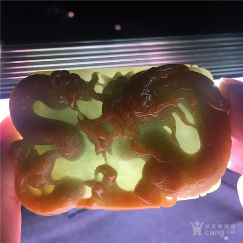 玉泉文玩 u484天然糯冰种飘红翡翠 生意兴隆 挂佩